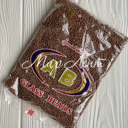 Бісер непрозорий, розмір 12/0, коричневий (720), упаковка 400 г