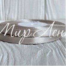 Атлас 0,6 см, болотно-серый, рулон 33 м