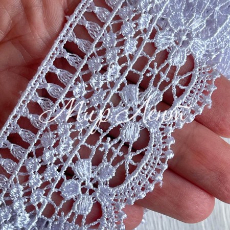 Кружево макраме Ванесса, 5 см, біле, рулон 9 м