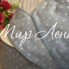 Стрічка джинс горох, 4 см, блакитний, рулон 17,5 м