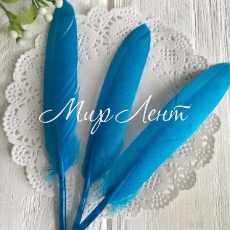 Перья длинные, 10-16 см, бирюзовый, упаковка 100 шт.