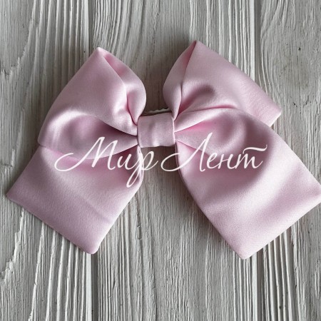 Атласный бант (с уточкой), 12х11 см, светло-розовый, шт.