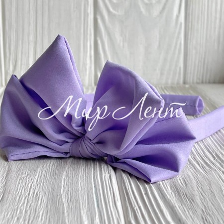 Обруч софт бант в цветочек, 2,5 см, лиловый, шт.