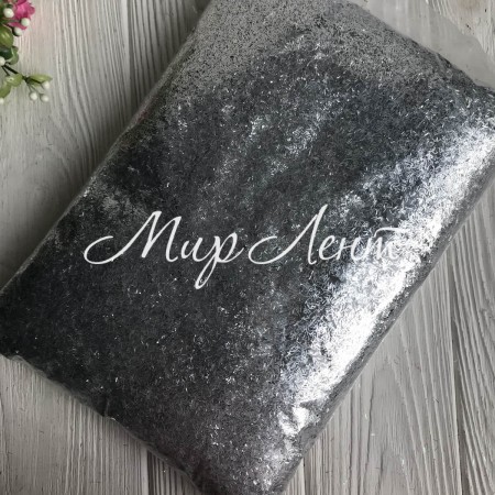 Присипка січка, 3 мм, срібло, упаковка 1 кг