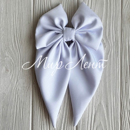 Бант платок креп (уточка), 14х23 см, белый, шт. 