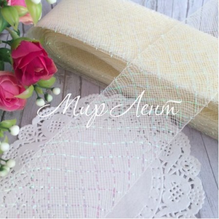 Регілін, 4 см, молочний перламутр, моток 20 м