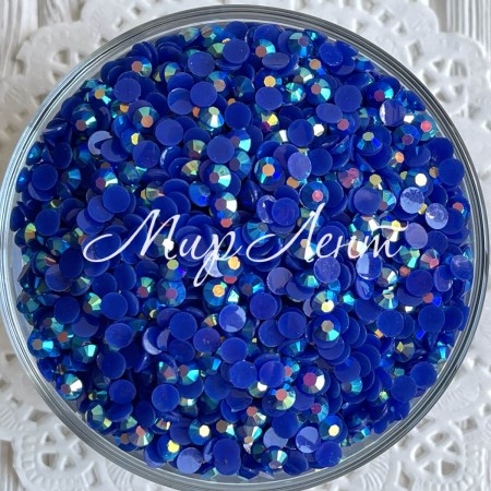 Стрази непрозорі з перламутром, 5 мм, темно-синій, упаковка 30000 шт.