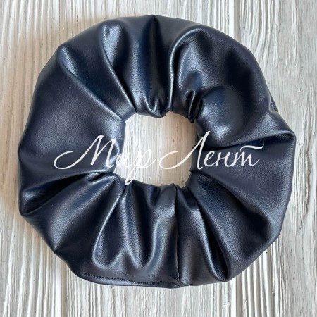 Скранч экокожа, 12 см, сапфировый, шт.