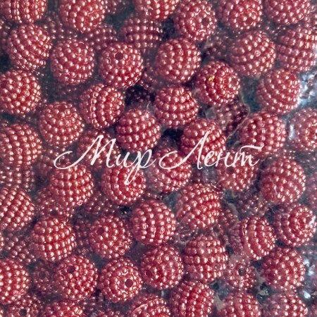 Бусина в пупиришку (кругла), 10 мм, шоколадна, упаковка 500 г