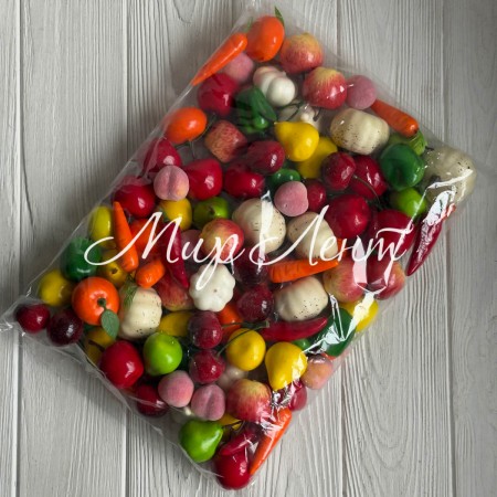 Микс фруктов и овощей, 3,5-5 см, цветной микс, упаковка 100 шт.