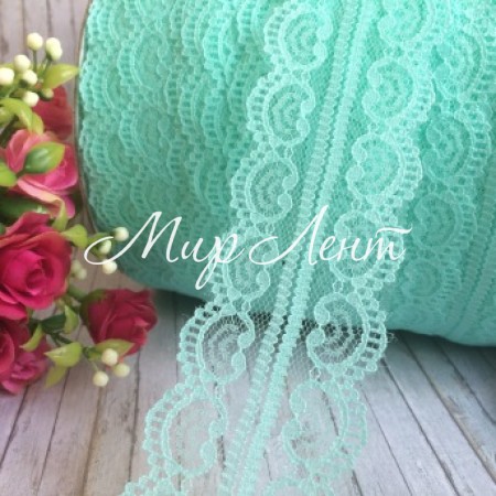 Кружево завиток, 4,5 см, тиффани (не стрейчевое), бобина 200 ярдов (182 м)