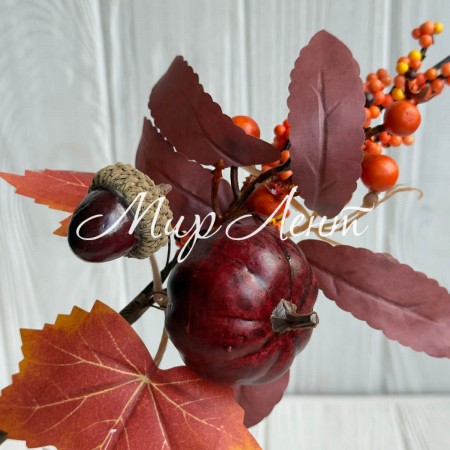 Осенняя веточка (С30535), 28 см, бордовая, шт.