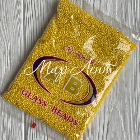 Бисер непрозрачный, размер 12/0, насыщено-желтый (663), упаковка 400 г