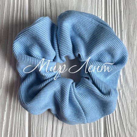 Скранч рубчик, 12 см, голубой, шт.