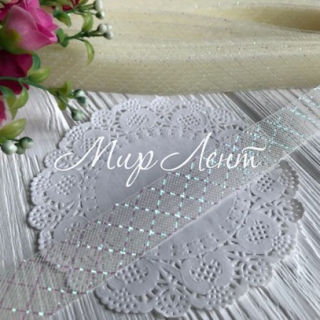 Регилин, 2 см, молочный с перламутром, рулон 23 м