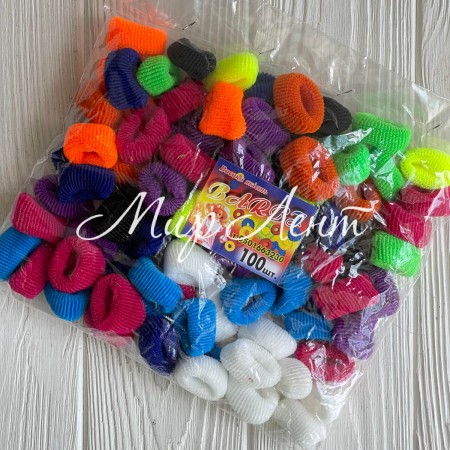 Резинка Barbi (широкая), 2,5 см, цветной микс, упаковка 100 шт.