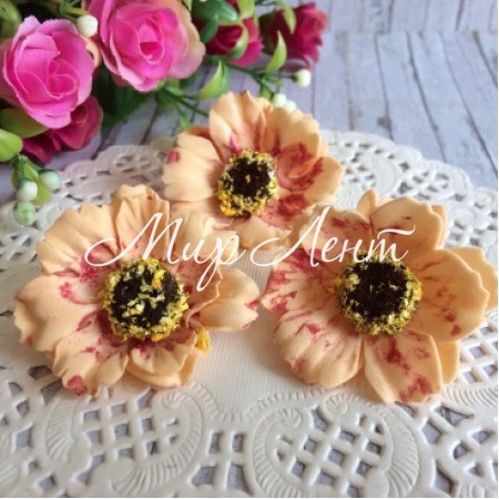 Бутон мака (фоамиран), 4 см, персиковый, упаковка 100 шт.