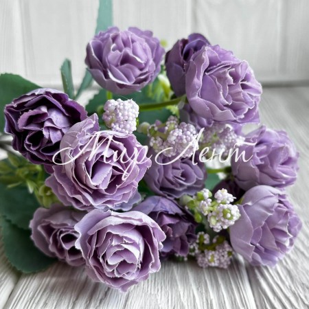 Букет лизиантуса, 25 см, лиловый, шт.