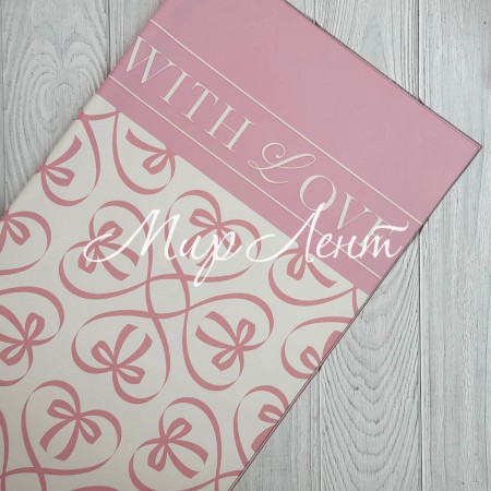 Плівка щільна з принтом (J00402), 57х57 см, світло-рожевий, упаковка 20 шт.