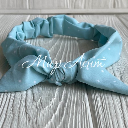 Повязка софт солоха в горох, 25 см, аквамариновая, шт.