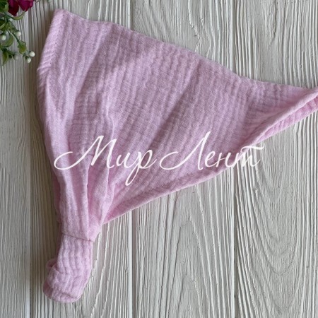 Муслиновая косынка, 24х25 см, светло-розовая, шт.