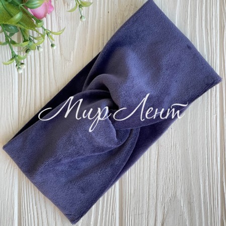 Повязка спорт велюр mini, 9х18 см, сине-фиолетовая, шт.