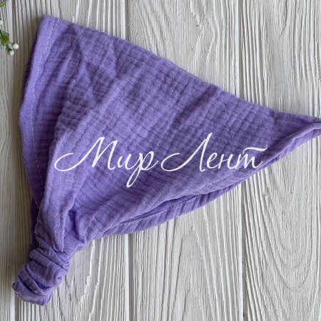 Муслиновая косынка, 24х25 см, лавандовая, шт.
