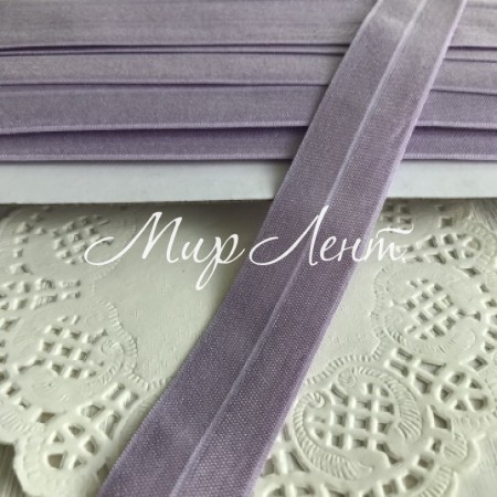 Бейка стрейчева, 2,5 см, ліловий, рулон 20 м