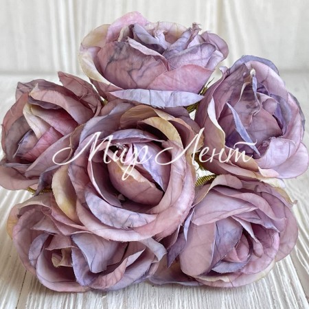 Мармурова троянда, 4,5 см, лілово-рожева, упаковка 42 шт.