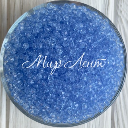 Кришталь круглий (акрил), 4 мм, блакитний, упаковка 500 г