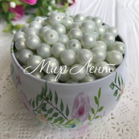 Бусина винтаж, 8 мм, светло-мятный, упаковка 500 грамм