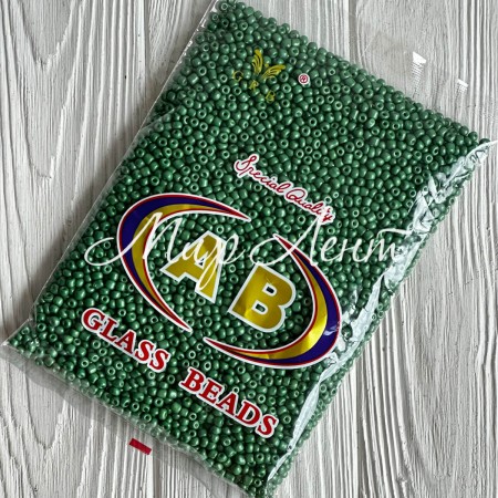 Бісер, розмір 6/0, оливково-зелений (KQ682), упаковка 400 г