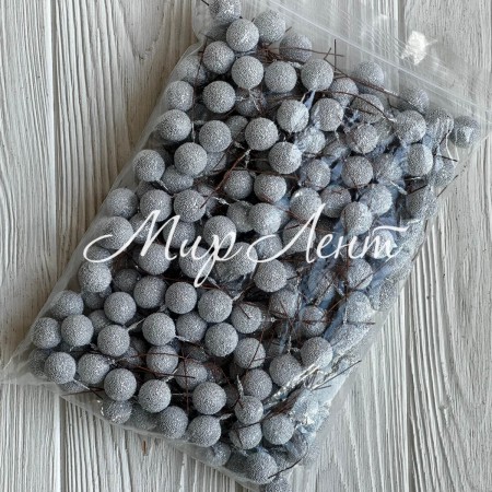 Шарик на проволоке (пупырышка), 1,7 см, серебро, упаковка 200 шт.