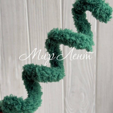Плюшевая проволока (C10001), 20ммх100 см, зеленая, упаковка 5 шт.
