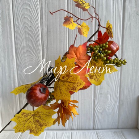 Осенняя веточка (С30537), 63 см, желто-оранжевая, шт.
