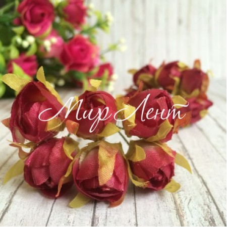 Тюльпан, 2 см, бургунди, упаковка 10 пучків