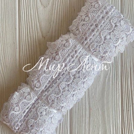 Мереживо макраме (KM-2), 9 см, біле, рулон 9 метрів