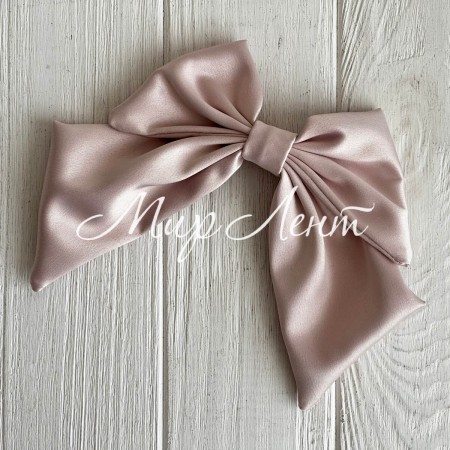 Атласний бант Волі, 12х15 см, пудровий, шт.