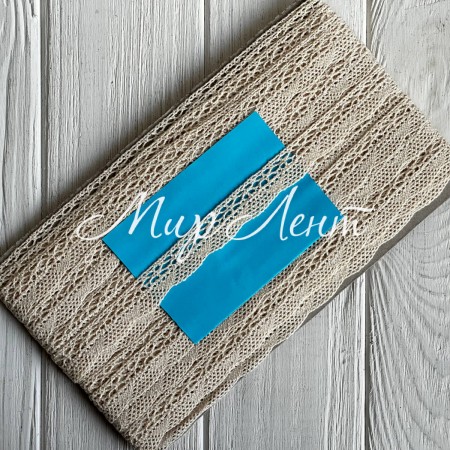 Кружево вязаное (D30097 / А017), 2 см, молочное, рулон 13 м