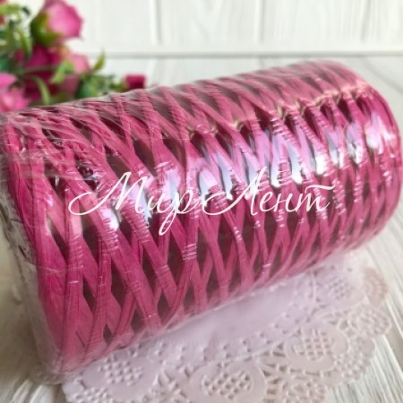 Рафія декоративна, 3 мм, малиновий, моток 50 г