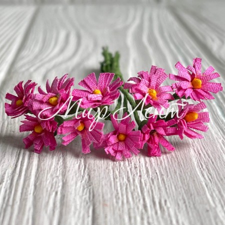 Ромашка маленька, 1 см, малинова, упаковка 120 шт.