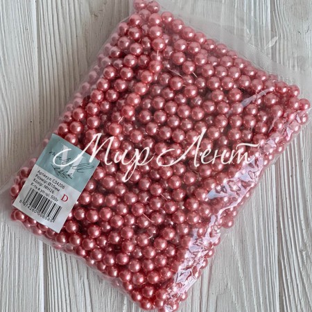 Жемчуг на нити Vip, 10 мм, пудрово-розовый, упаковка 500 г