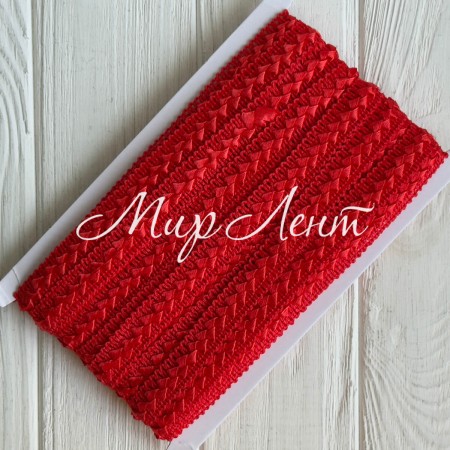 Тесьма самоса, 1,8 см, красная, моток 18 м