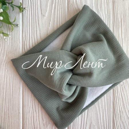 Повязка рубчик флис широкая, 19х15 см, хаки, шт.