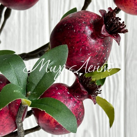 Гілка з гранатами, 60 см, бордова, шт.