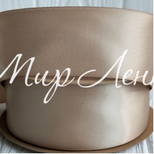 Атлас двусторонний (премиум), 3,8 см, латтэ, рулон 23 м