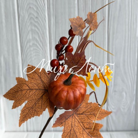 Осенняя веточка (С30532), 28,5 см, коричневая, шт.