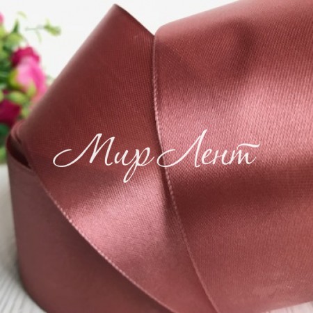 Атлас 5 см, коньячний, рулон 33 м