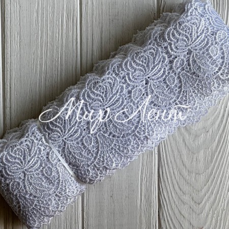 Мереживо макраме Палмер, 9 см, біле, рулон 9 м