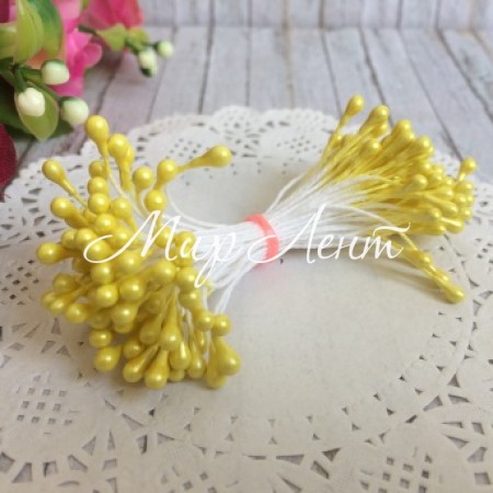 Тычинки маленькие, 2 мм, желтые, пучок 1800 шт.